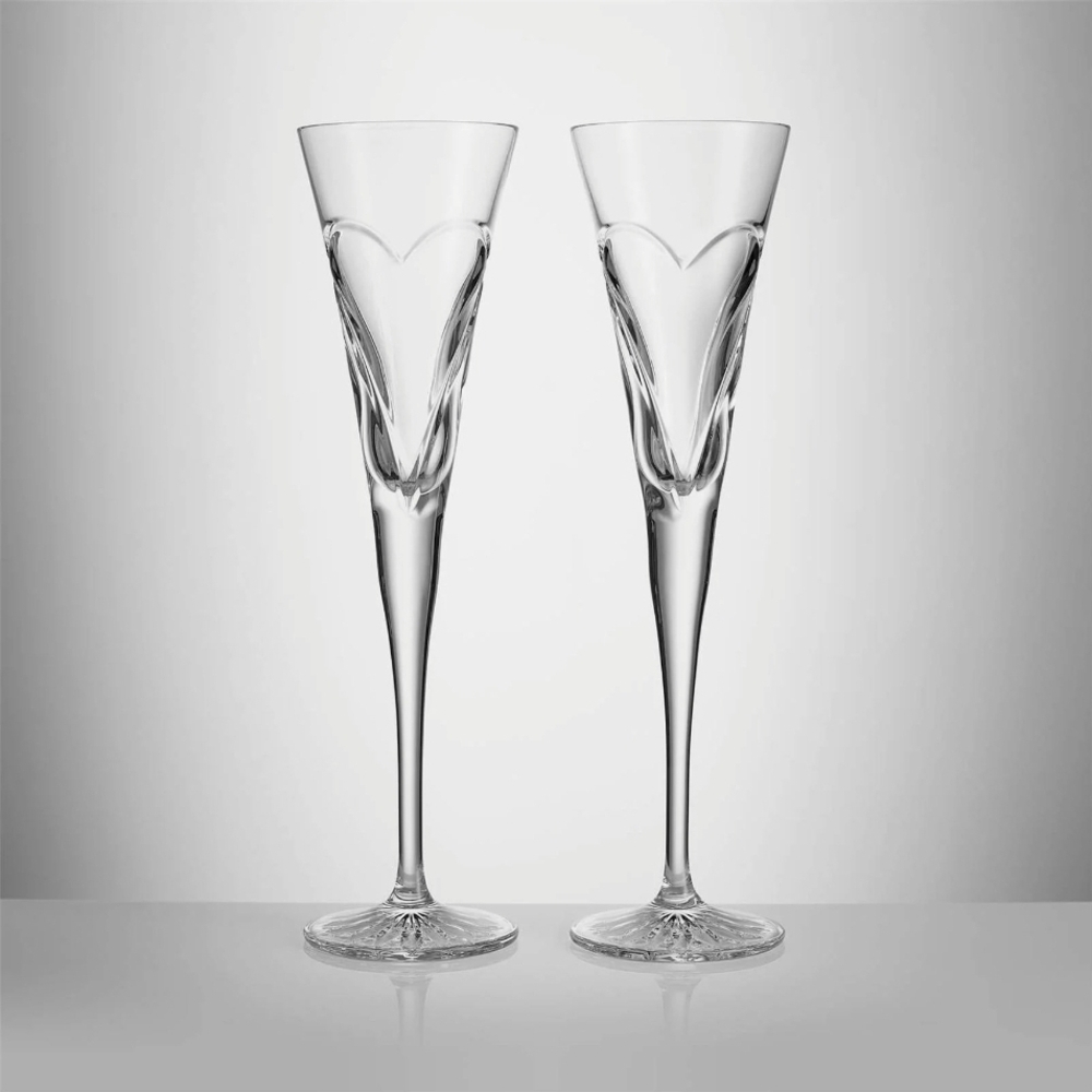 Elegant Crystal Champagne Flutes